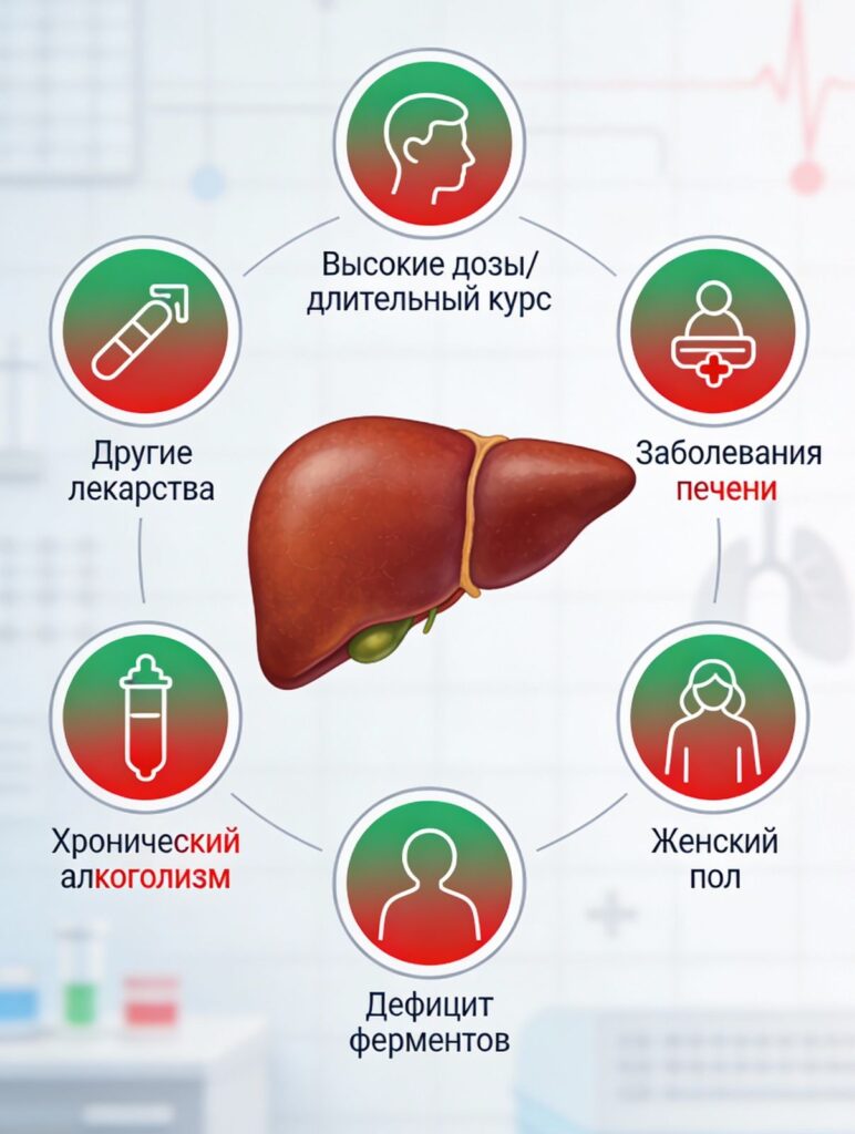 Факторы риска осложнений при сочетании антибиотиков и алкоголя