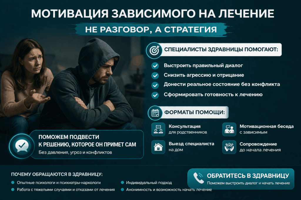 Мотивация зависимого на лечение
